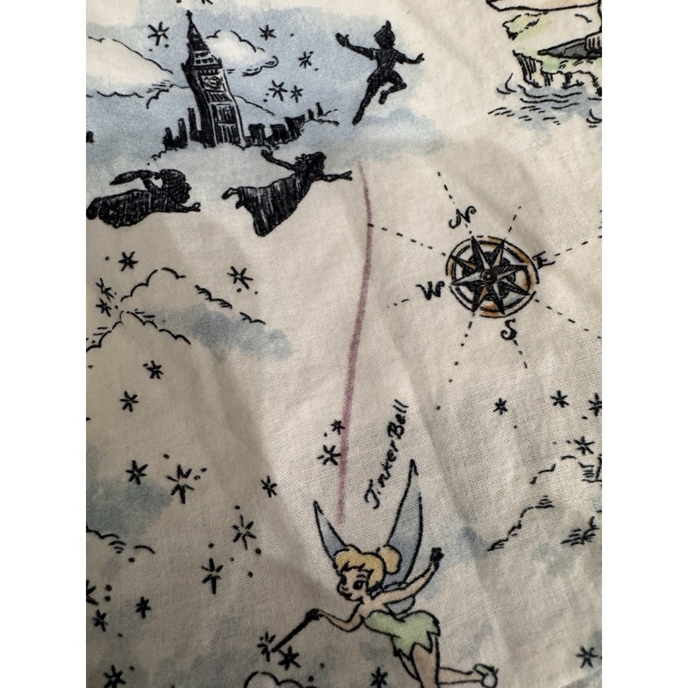 Disney Janie and Jack Girls Size 7 Dress Tinker Bell Fairy Print Puff Sleeves - Picture 2 of 11